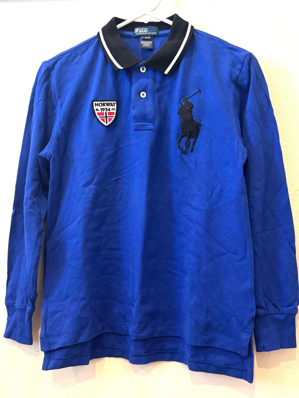 Polo by Ralph Lauren Boys' Long-Sleeve Polo, Size L 14-16